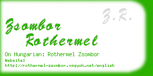 zsombor rothermel business card